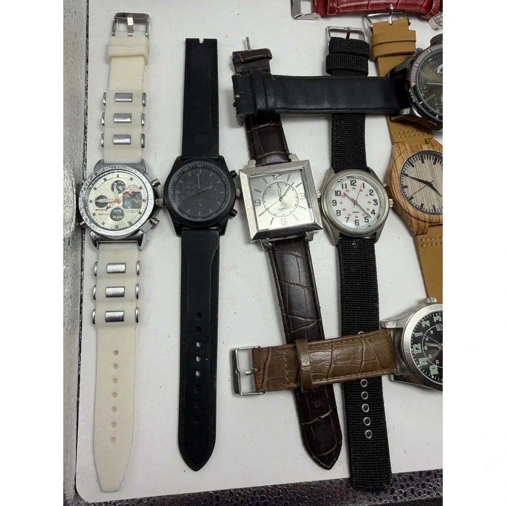 Unbranded Mens Watches Lot Of 15 For Parts Or Repair